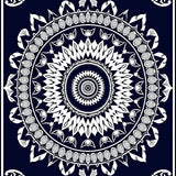 Intricate Dense Textured Surface Contemporary Design (Blue)