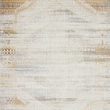 Distressed Farmhouse Area with Subtle Beige Tones and Abstract Motifs(Beige)