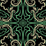 Lush Wave With Interlocking Swirls And Gold Highlights (Black) - ODIKA