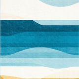 Lively Retro Striped Bath(Blue)