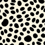 Spotted Cowhide Area with Natural Hide Texture Design(Black)