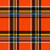 Classic Tartan Plaid with Vibrant Autumnal Color Blocks(Orange)