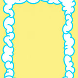 Animated Pup Adventure Scene Surrounded by Puffy Cloud Borders(Yellow)