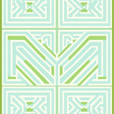 Modern Minimalist Maze with Subtle Chevron Interlocking Lines(Green)