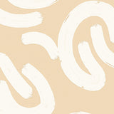 Abstract Brushstroke Modern Contemporary Artistic Motif (Beige)