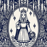 Enchanted Forest Dweller Doormat with Icicle(Blue)