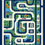 Whimsical Race Track Play with Winding Roads and Cityscapes(Green)