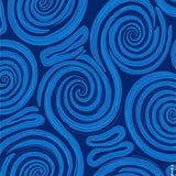 Contemporary Spiral Elegant Decorative Motif (Blue)