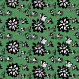 Shadow Bloom Floral Motif Pile Accent(Green)