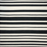 Artisan Hand Woven Striped Area Neutral Tones Black Cream Beige(Black)