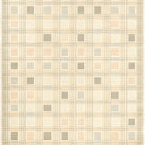 Eclectic Checkered Area with Vintage Beige Squares and Subtle Accent Shapes(Beige)