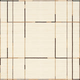 Contemporary Geometric Neutral Beige Area Modern Design(Beige)