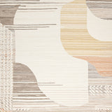Elegance Area Border Abstract Weave(Beige)