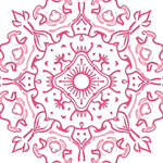 Burst Floral Medallion Decorative with Intricate Petal Design (Pink) - ODIKA