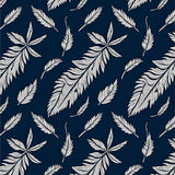 Feather Plume Motif Entryway Floor Covering (Blue)