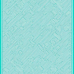 Minimalist Contemporary Striped Zigzag Herringbone (Turquoise) - ODIKA