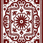 Boho Eclectic Medallion Artisan Handwoven Jewel (Red) - ODIKA