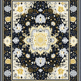 Striking Black and Cream Geometric Art(Black)