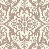 Elegant Damask Swirl Botanical Ornate Luxury Heirloom Collection(Beige)