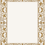 Ornate Lacework Featuring Floral Interwoven Scrolls (Brown)