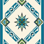 Nautical Compass Transitional Decorative Flooring (Blue) - ODIKA