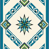 Nautical Compass Transitional Decorative Flooring (Blue) - ODIKA