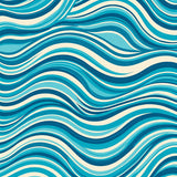 Rippling Ocean Wave Tranquil Accent (Blue)