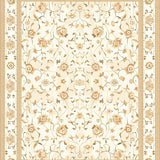 Elegant Woven Floral Area With Off White And Earthy Tones(Beige)