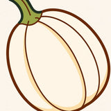 Thanksgiving Botanical Squash Decorative Throw(Beige)