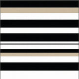 Striped Black and Beige Waterproof Patio(Beige)