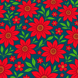 Poinsettia Bloom Accent Holiday Floral Non Slip(Red)