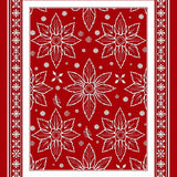 Festive Poinsettia Botanical Medallion Holiday Accent(Red)