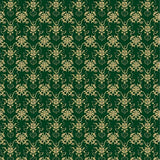 Festive Interlocking Motif with Ornate Snowflake Detailing(Green)