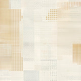 Contemporary Geometric Spotted in Cream and Sandy Tones(Beige)