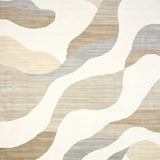 Abstract Ripple Area Fluid Wavy Design(Beige)