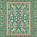 Hallway Runner Seamless Pink Bow Design(Green)