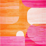 Low Pile Abstract Carpet(Orange)