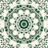 Medallion Abstract with Intricate Flourish Details (Green)