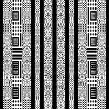 Striped Modern with Abstract Polka Motifs(Black)