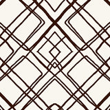 Countryside Crisscross Checkered Diagonal Grid Tapestry(Brown)