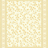 Classic Oval Area with Ivory Embellished Beige Lattice and Foliage(Beige)