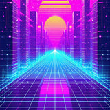 Vibrant Tunnel Design(Purple)