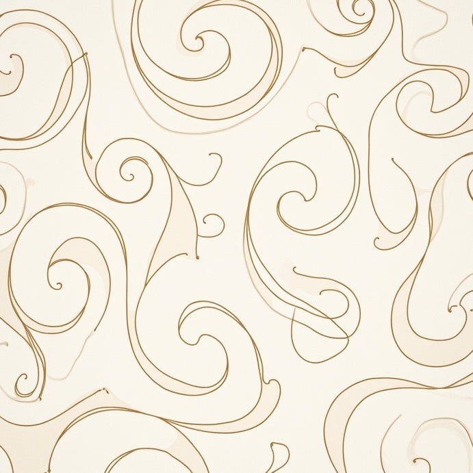 Whimsical Cloud Swirl with Subtle Toned Accents (Beige) - ODIKA