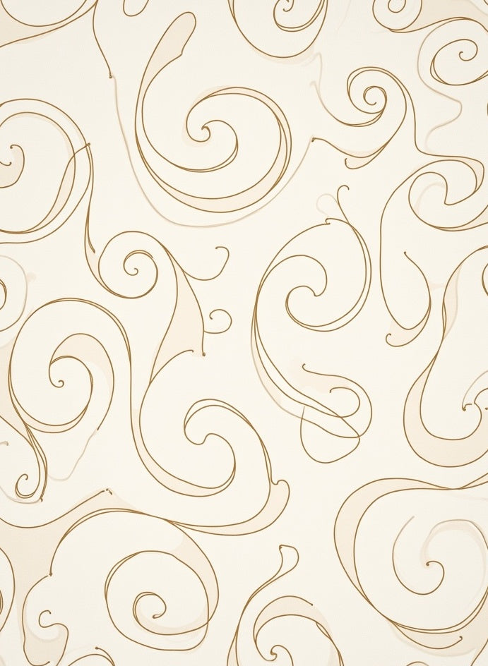 Whimsical Cloud Swirl with Subtle Toned Accents (Beige) - ODIKA