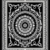 Boho Medallion Ornate Decorative Design (Black)