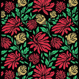 Boho Nordic Pinecone Mosaic with Festive Botanical Accents(Red)