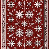 Nordic Yuletide Crystal Seasonal Celebration Floor Covering(Red)
