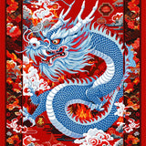 Vividly Colored Mythical Battle Scene(Blue)