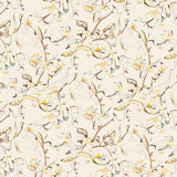 Enchanted Garden Blooming Vines Delicate Interwoven Tapestry(Ivory)
