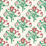 Damask Scrollwork Design with Ornamental Flourishes Classic Appeal (Red) - ODIKA